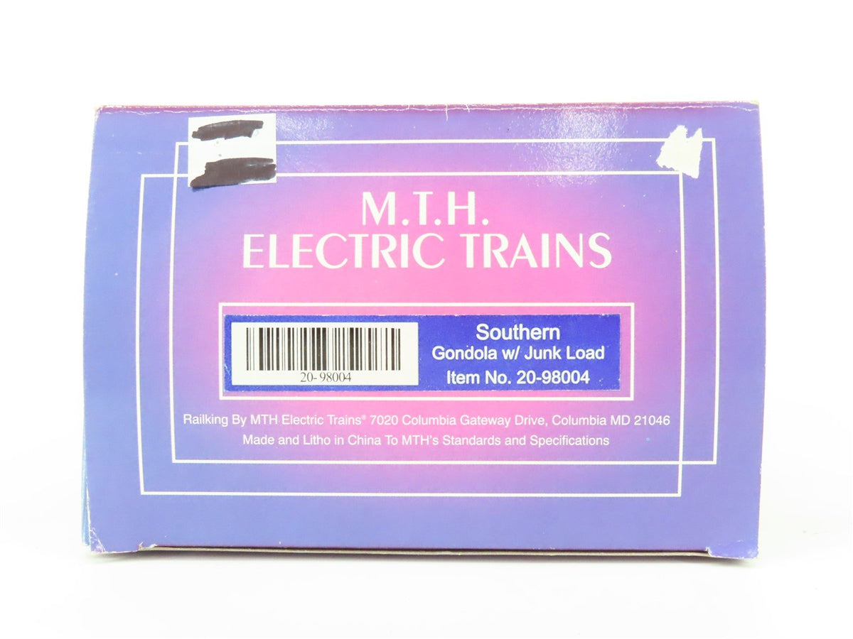 O Gauge 3-Rail MTH 20-98004 SOU Southern 53&#39; Steel Gondola #60750 w/ Junk Load