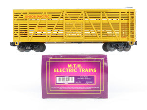 O Gauge 3-Rail MTH 20-94502 UP Union Pacific 40' Steel-Side Stock Car #47456D
