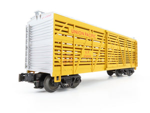 O Gauge 3-Rail MTH 20-94502 UP Union Pacific 40' Steel-Side Stock Car #47456D