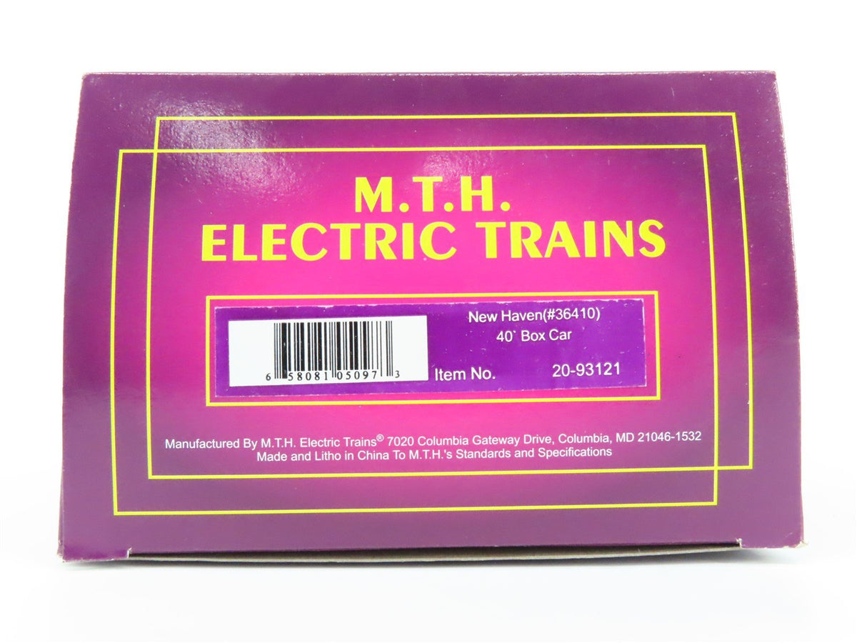 O Gauge 3-Rail MTH 20-93121 NH New Haven 40&#39; Single Door Box Car #36410