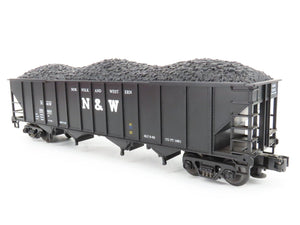 O Gauge 3-Rail MTH 20-97408 N&W Norfolk & Western 4-Bay Hopper #131410 w/ Load