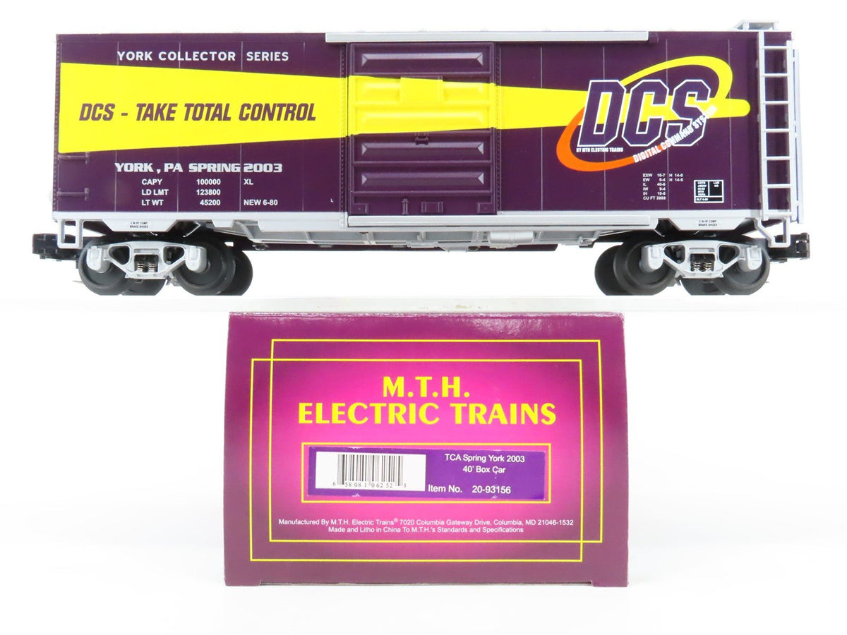 O Gauge 3-Rail MTH 20-93156 TCA Spring York 2003 40&#39; Box Car