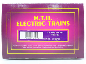 O Gauge 3-Rail MTH 20-93156 TCA Spring York 2003 40' Box Car