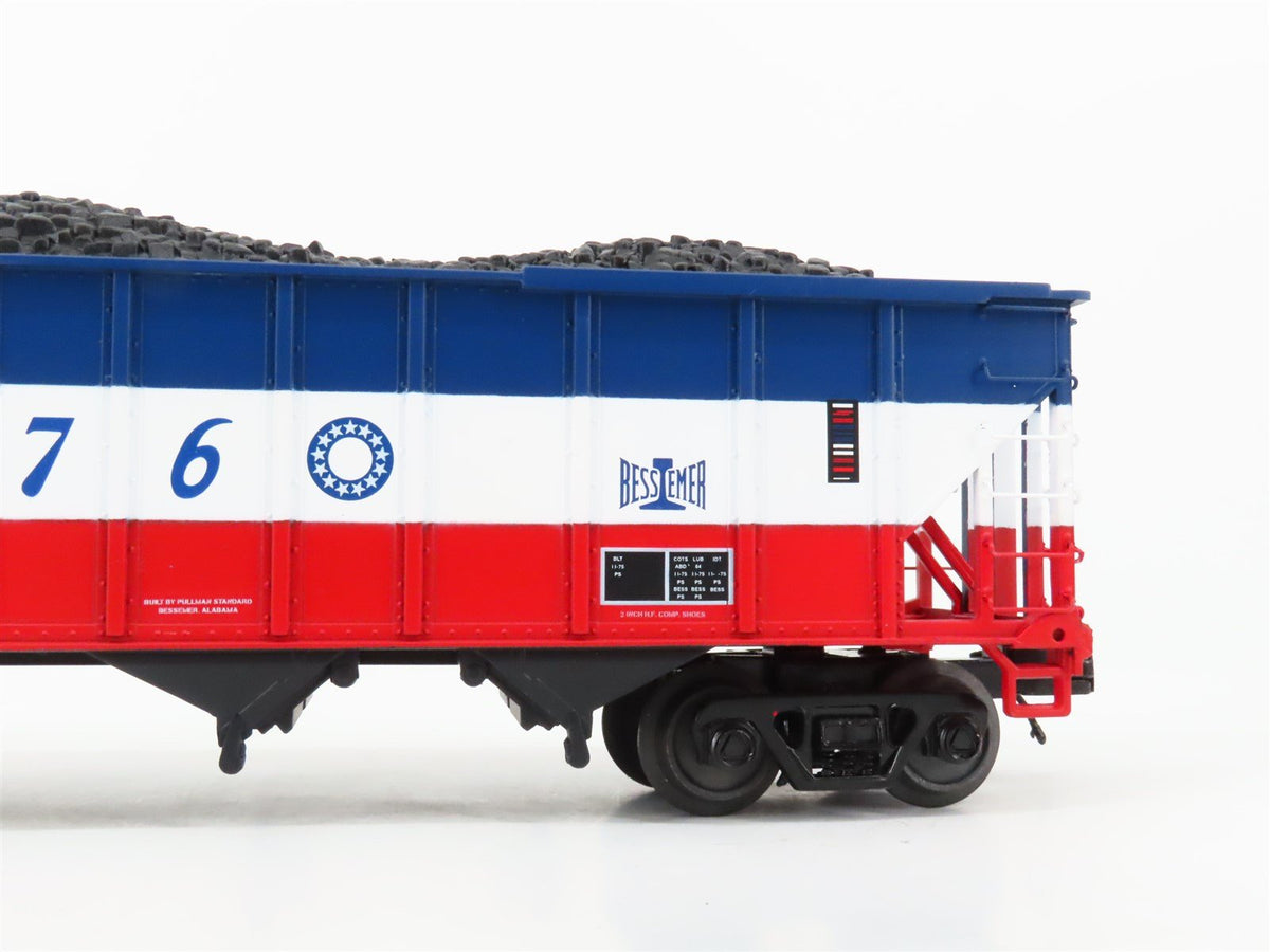 O Gauge 3-Rail MTH 20-97909 B&amp;LE &quot;Bicentennial&quot; 4-Bay Hopper #65000 w/ Load