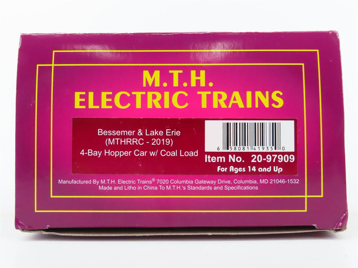 O Gauge 3-Rail MTH 20-97909 B&amp;LE &quot;Bicentennial&quot; 4-Bay Hopper #65000 w/ Load