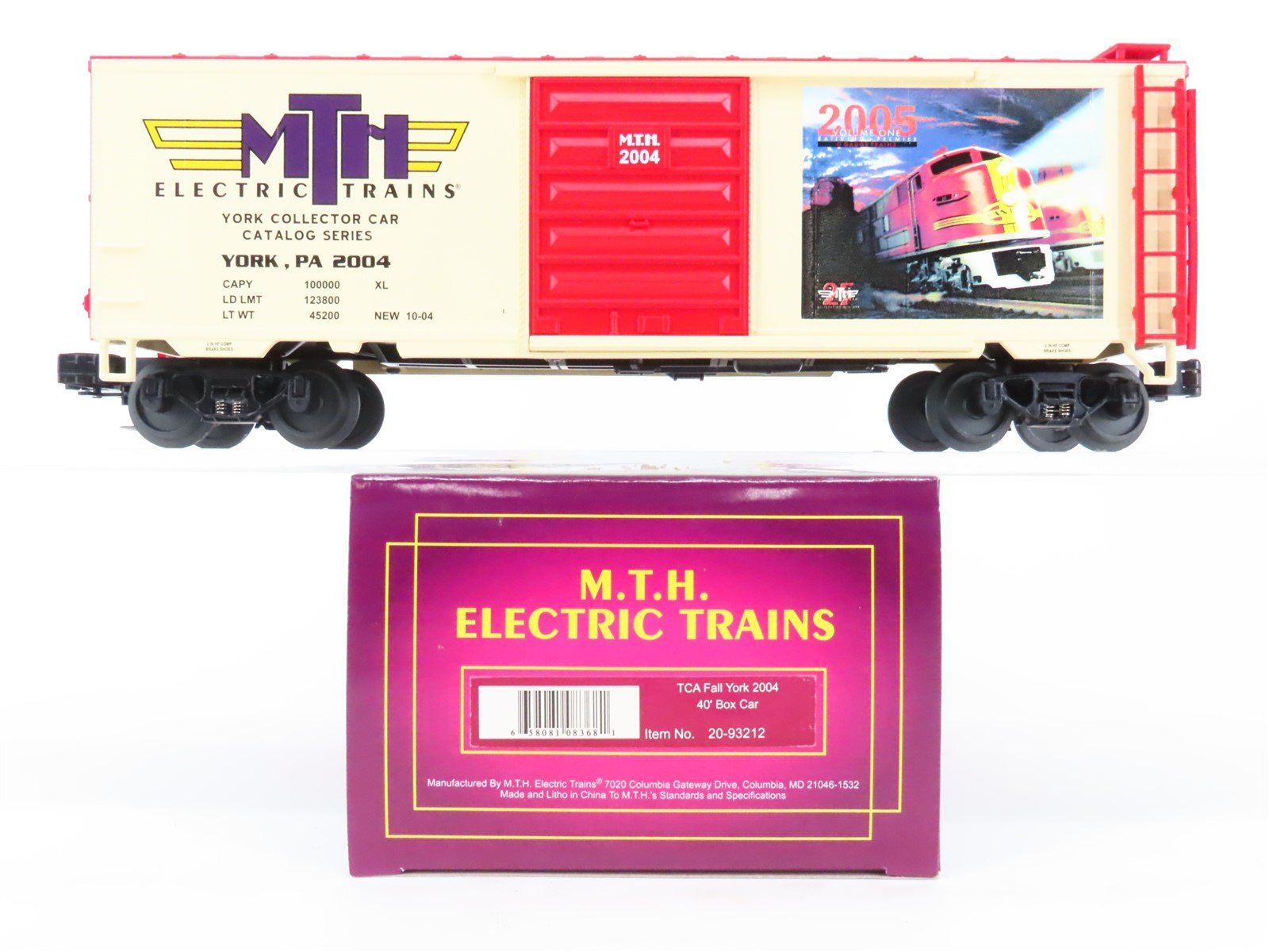 O Gauge 3-Rail MTH 20-93212 TCA Fall York 2004 40' Box Car