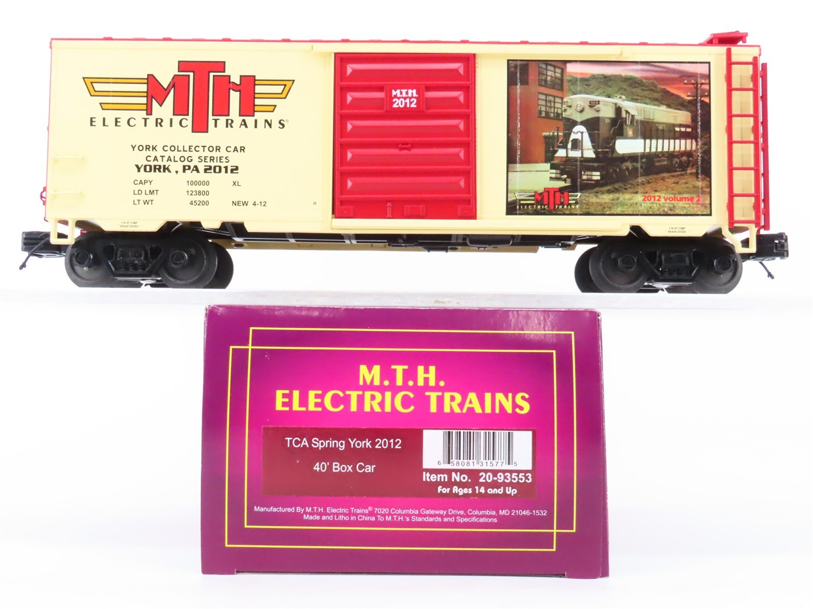 O Gauge 3-Rail MTH 20-93553 TCA Spring York 2012 40' Box Car