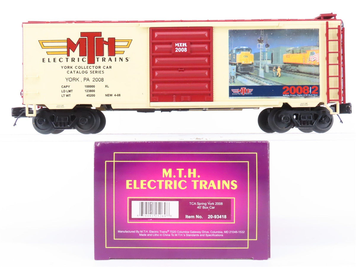 O Gauge 3-Rail MTH 20-93418 TCA Spring York 2008 40&#39; Box Car