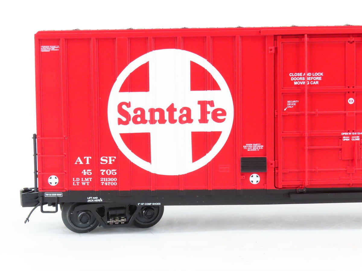 O Gauge 3-Rail MTH 20-93239 ATSF Santa Fe 50&#39; Hi-Cube Plug Door Box Car #45705