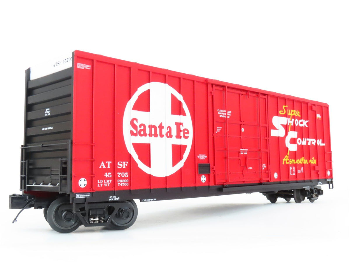 O Gauge 3-Rail MTH 20-93239 ATSF Santa Fe 50&#39; Hi-Cube Plug Door Box Car #45705
