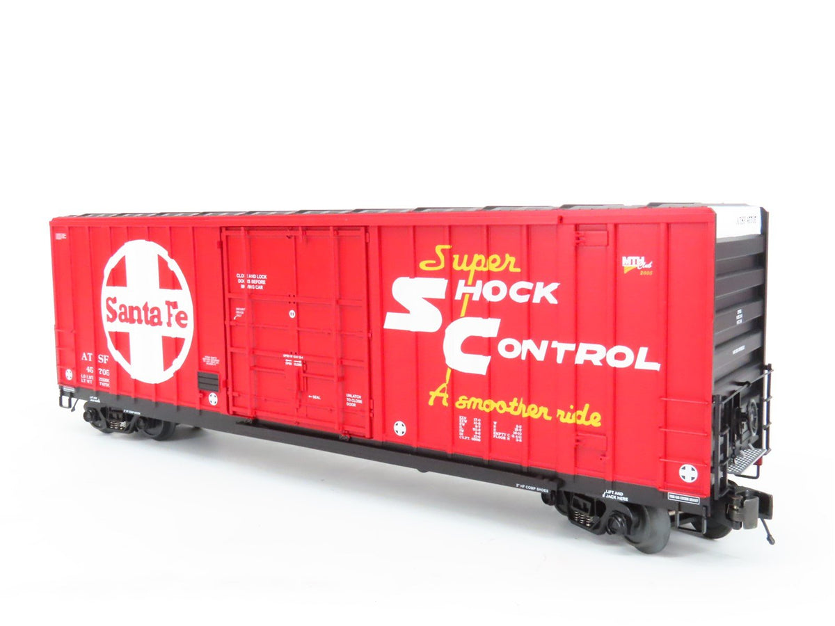 O Gauge 3-Rail MTH 20-93239 ATSF Santa Fe 50&#39; Hi-Cube Plug Door Box Car #45705