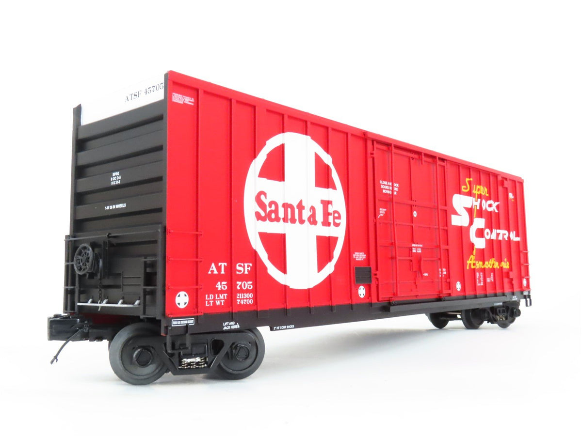 O Gauge 3-Rail MTH 20-93239 ATSF Santa Fe 50&#39; Hi-Cube Plug Door Box Car #45705