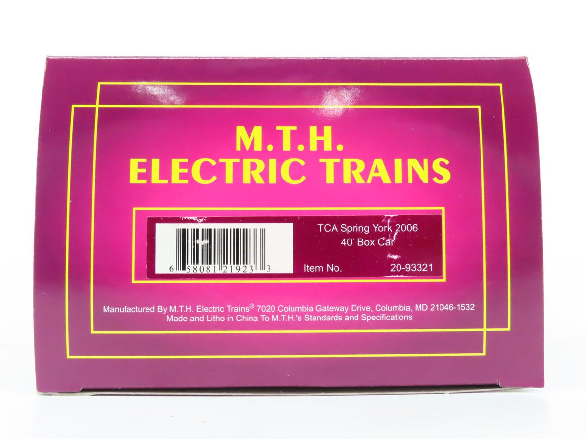 O Gauge 3-Rail MTH 20-93321 TCA Spring York 2006 40&#39; Box Car