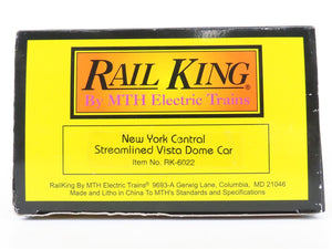O27 Gauge 3-Rail MTH RailKing RK-6022 NYC Streamline Vista Dome Passenger #10590