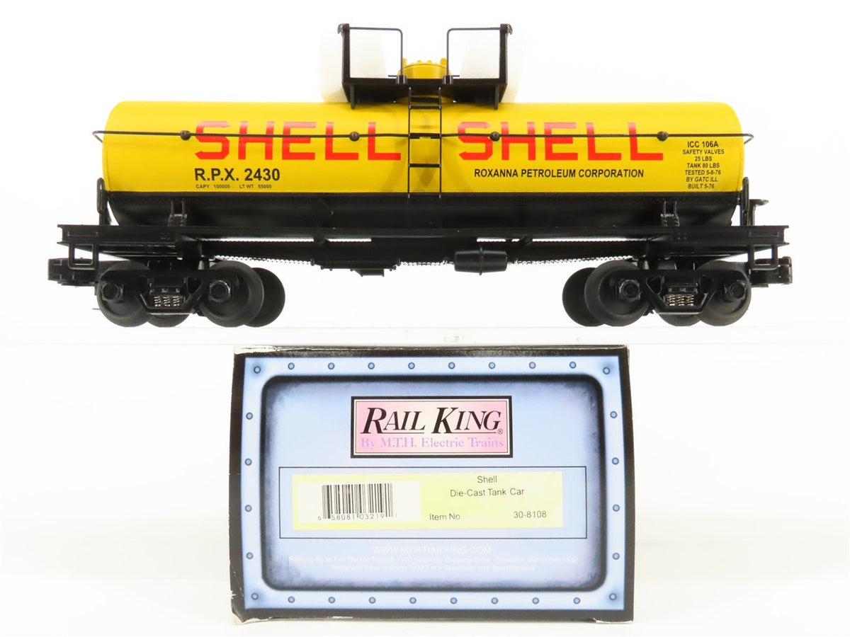 O27 Gauge 3-Rail MTH RailKing 30-8108 RPX Shell Single Dome Tank Car #2430