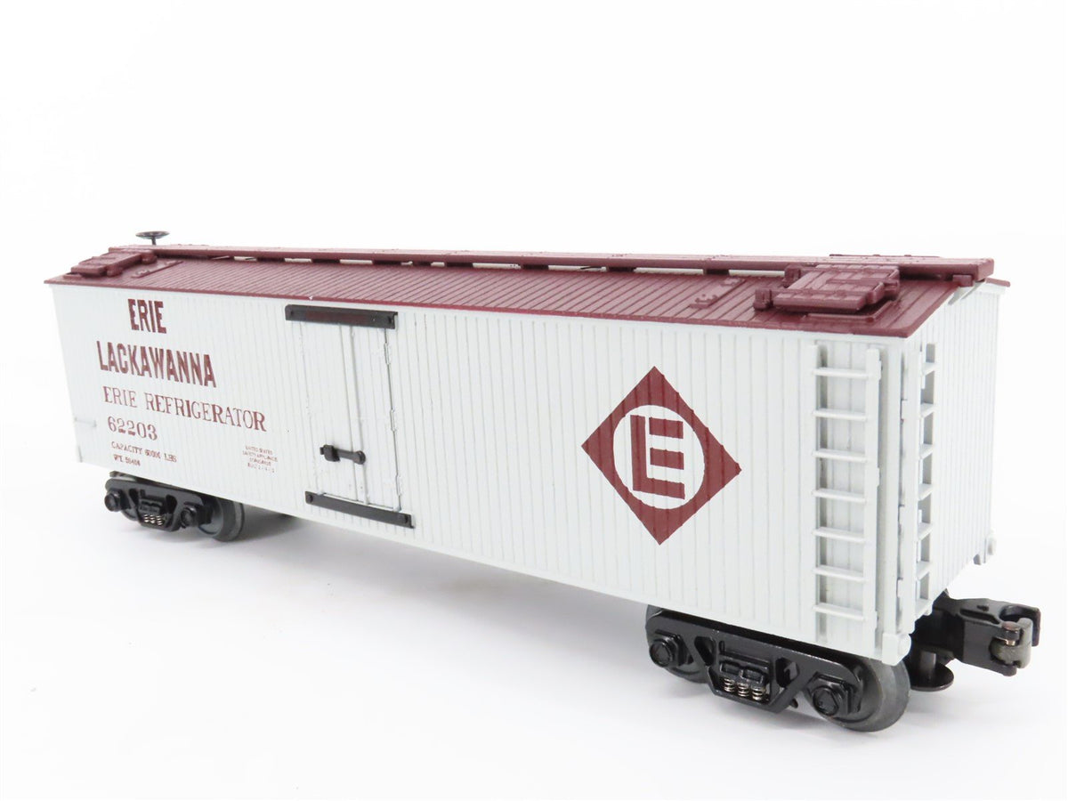 O27 Gauge 3-Rail MTH RailKing 30-8601 EL Erie Lackawanna 40&#39; Reefer #62203