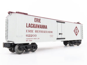 O27 Gauge 3-Rail MTH RailKing 30-8601 EL Erie Lackawanna 40' Reefer #62203