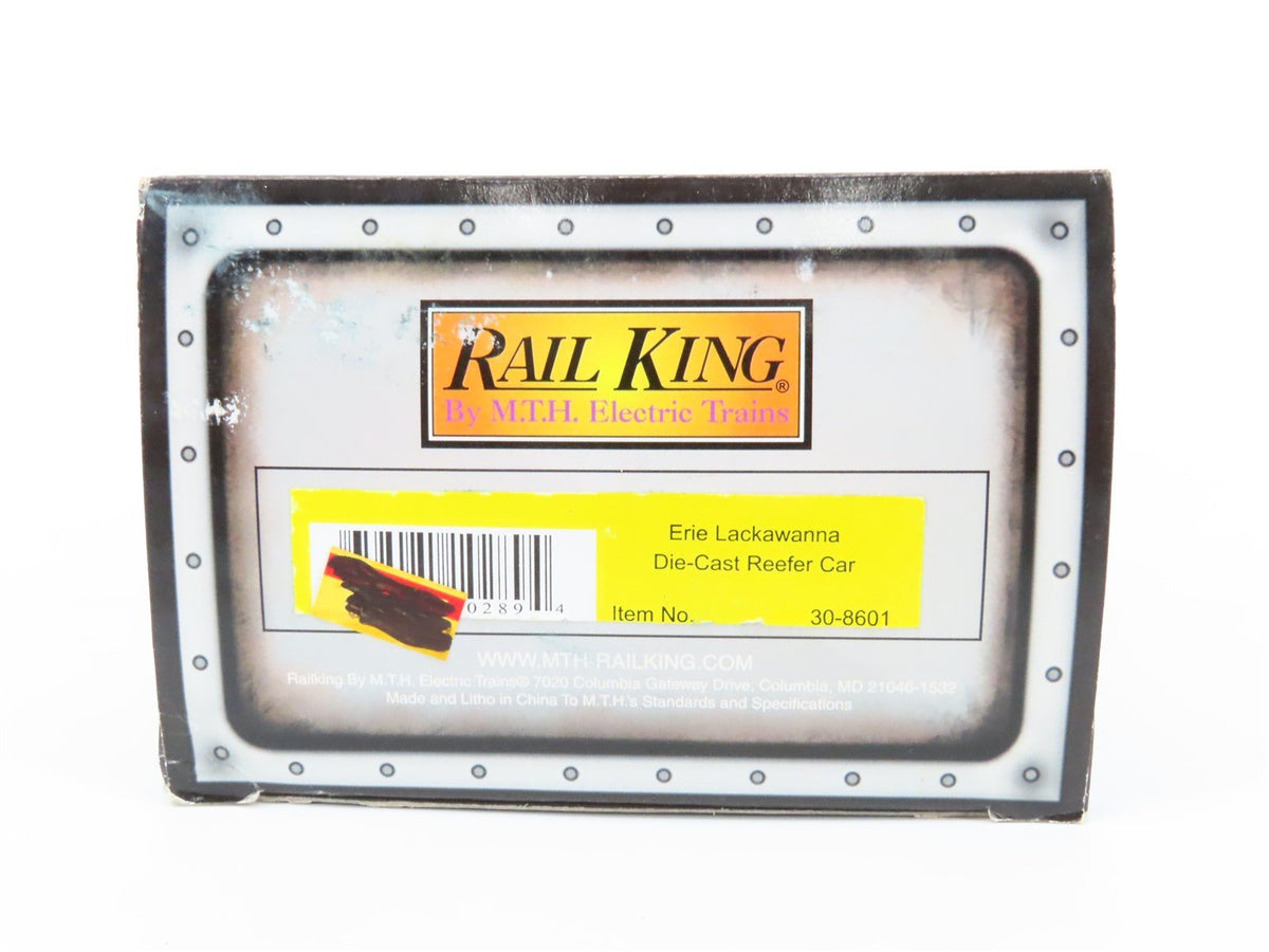 O27 Gauge 3-Rail MTH RailKing 30-8601 EL Erie Lackawanna 40&#39; Reefer #62203