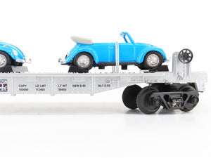 O27 Gauge 3-Rail MTH RailKing 30-8311 WP Western Pacific Flat Car w/ '67 VW's