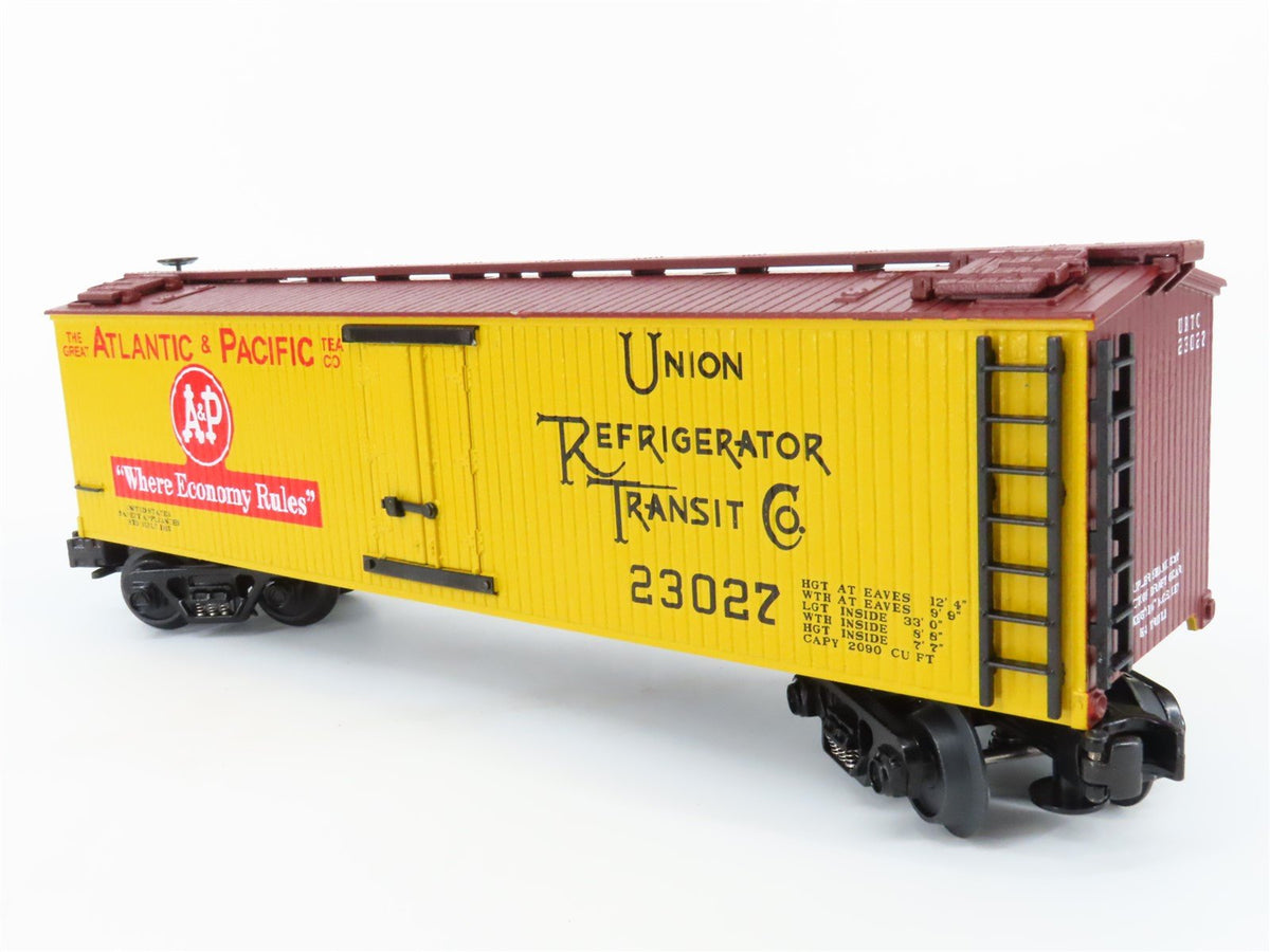 O27 Gauge 3-Rail MTH RailKing 30-8606 URTC Atlantic &amp; Pacific Tea Reefer #23027