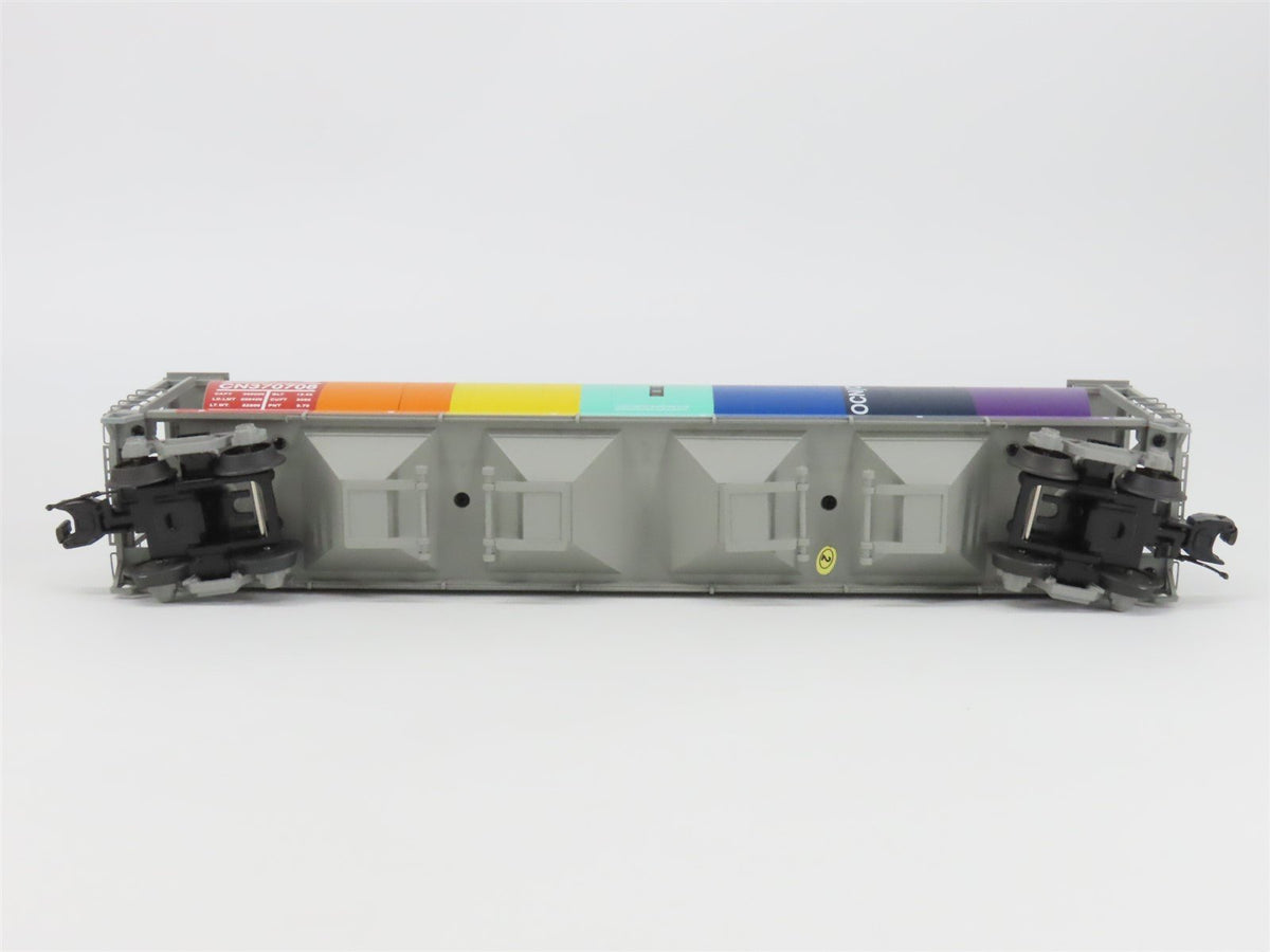 O Gauge 3-Rail MTH 20-97687 CN &quot;Rainbow&quot; 4-Bay Cylindrical Hopper #370708