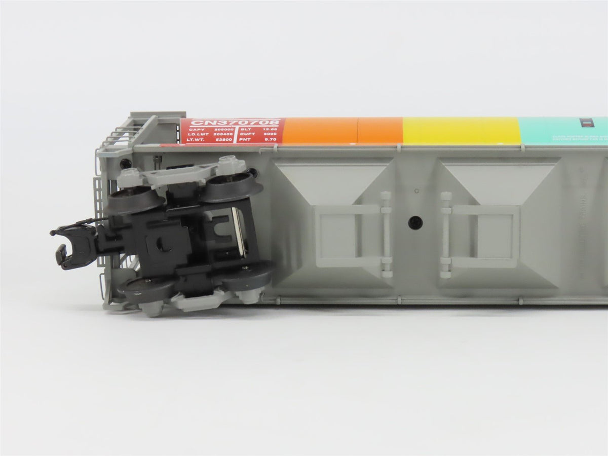 O Gauge 3-Rail MTH 20-97687 CN &quot;Rainbow&quot; 4-Bay Cylindrical Hopper #370708