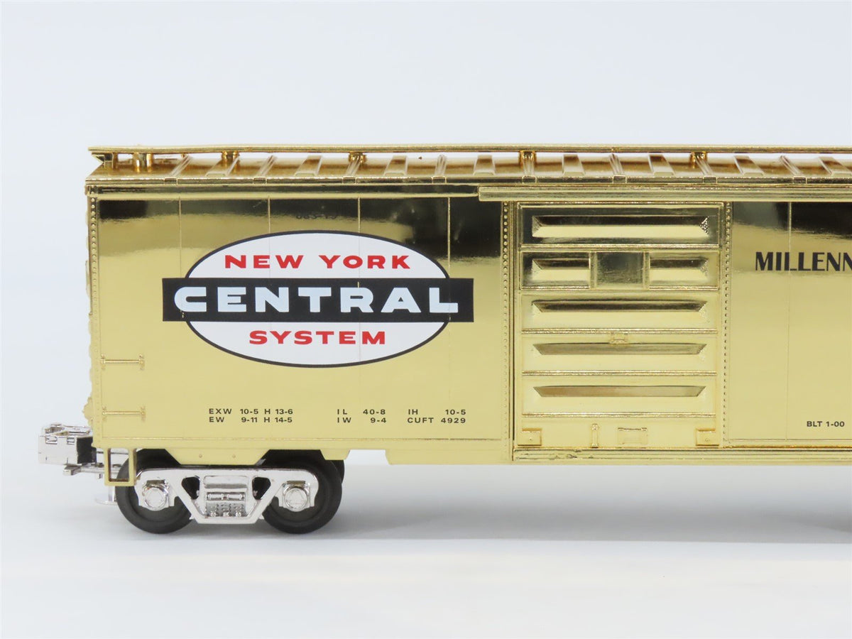 O Gauge 3-Rail MTH 20-93037 NYC Millennium Special 40&#39; Box Car - Gold Plated