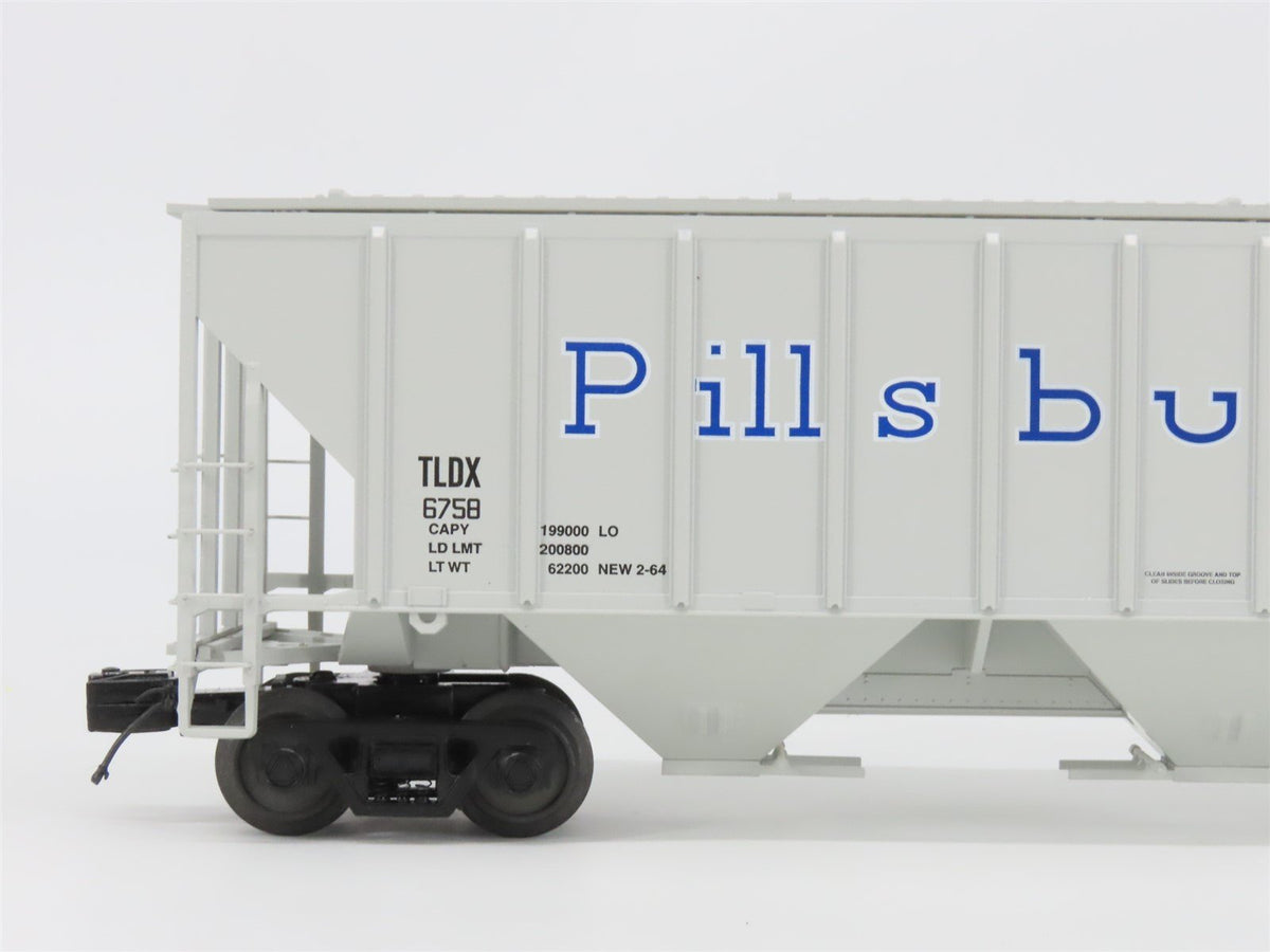O Gauge 3-Rail MTH 20-97319 TLDX Pillsbury 3-Bay Covered Hopper #6758