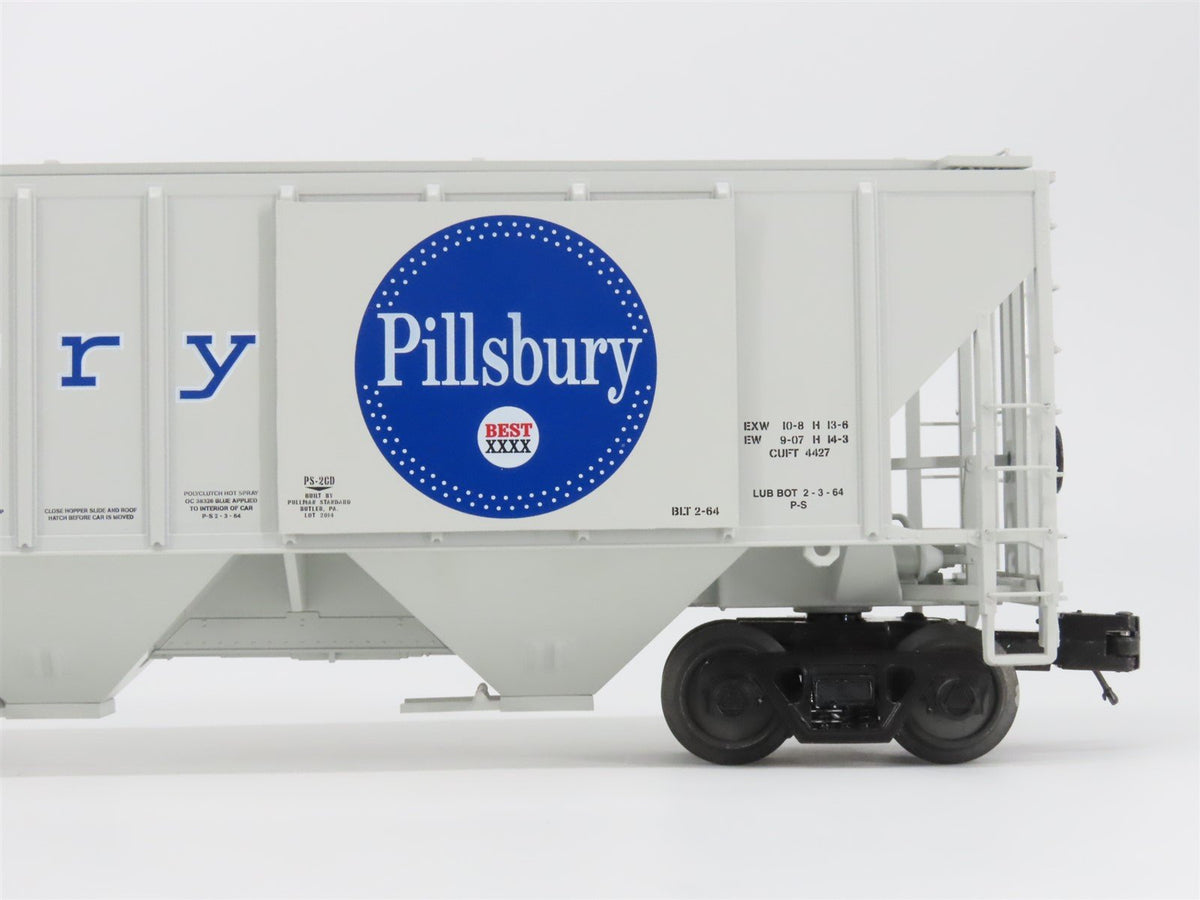 O Gauge 3-Rail MTH 20-97319 TLDX Pillsbury 3-Bay Covered Hopper #6758