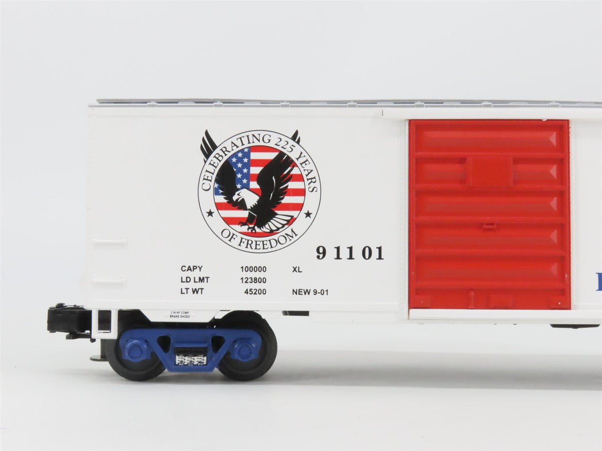 O Gauge 3-Rail MTH RailKing 20-93092 &quot;American Freedom 1776-2001&quot; Box Car #91101