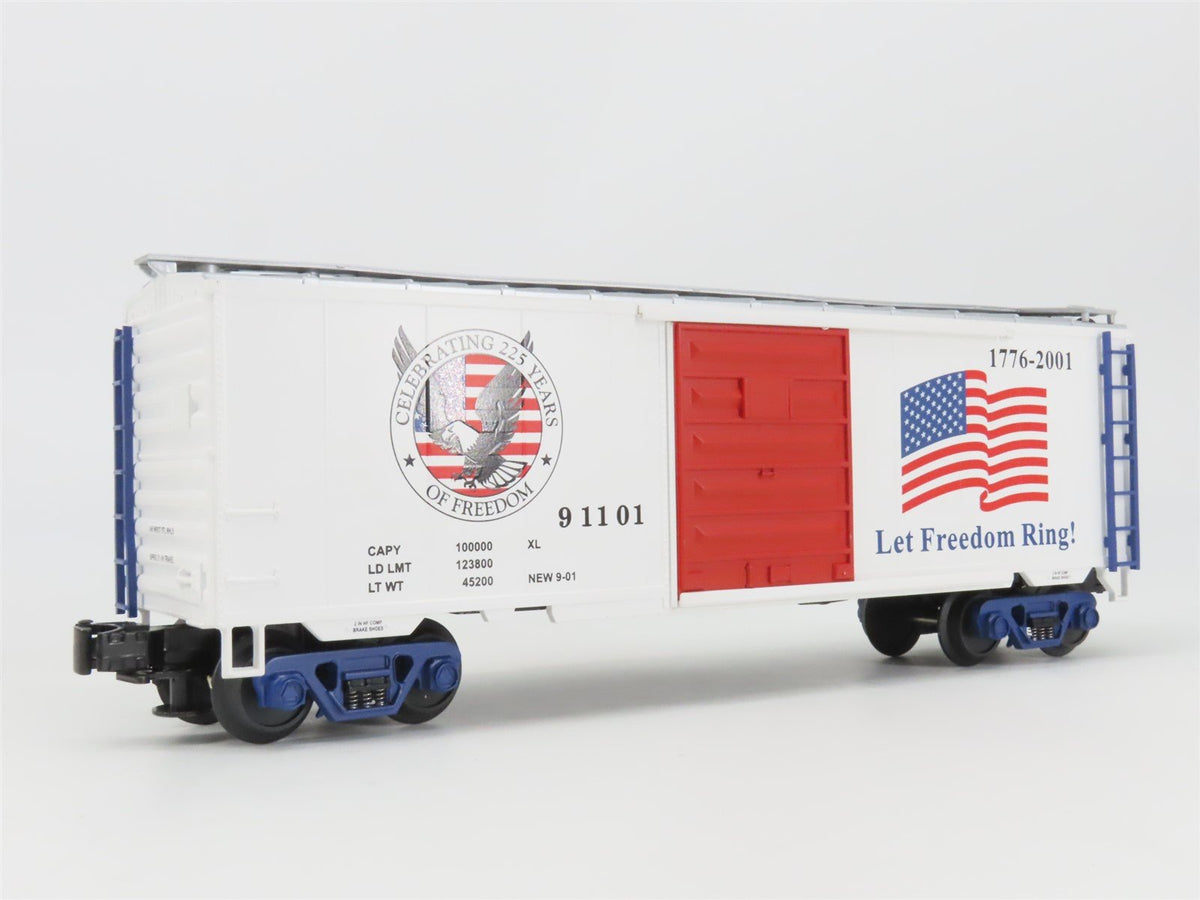 O Gauge 3-Rail MTH RailKing 20-93092 &quot;American Freedom 1776-2001&quot; Box Car #91101