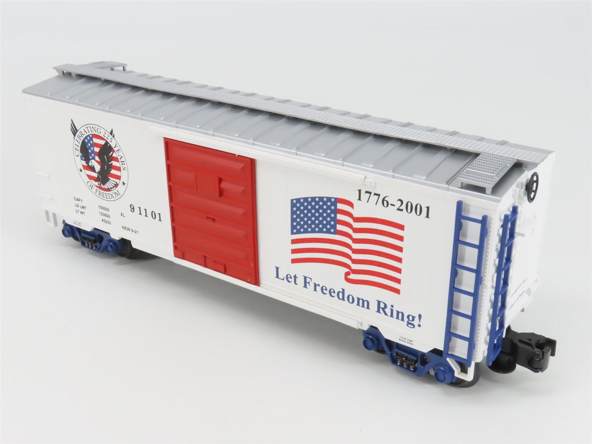O Gauge 3-Rail MTH RailKing 20-93092 &quot;American Freedom 1776-2001&quot; Box Car #91101