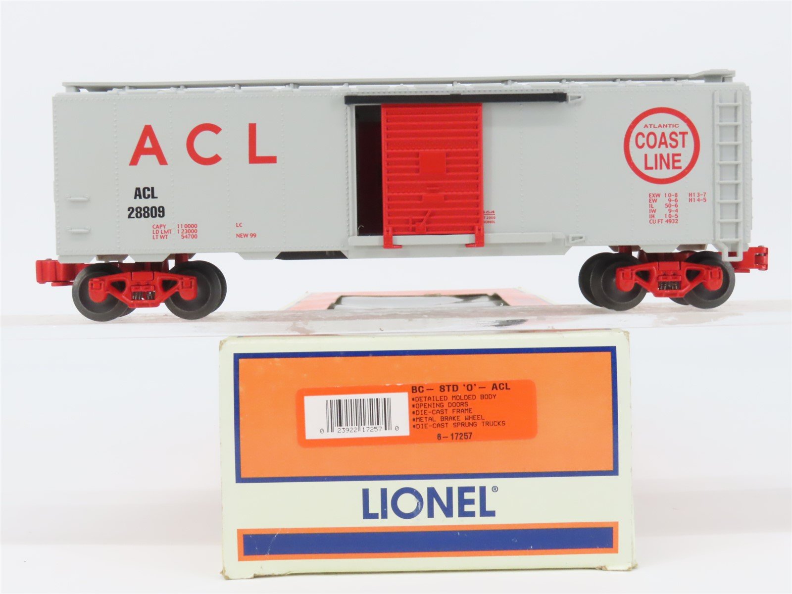 O Gauge 3-Rail Lionel 6-17257 ACL Atlantic Coast Line Box Car #28809