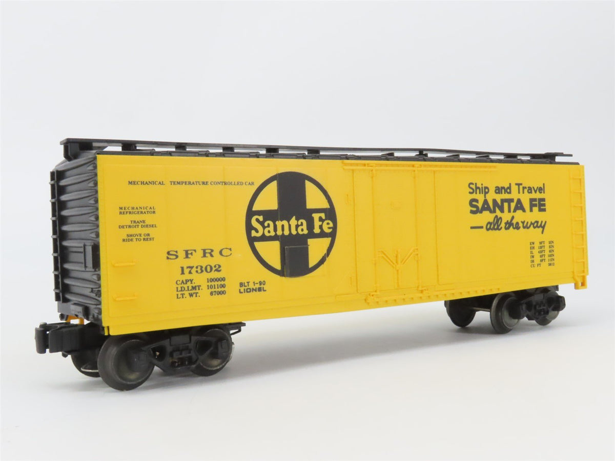 O Gauge 3-Rail Lionel 6-17302 SFRC ATSF Santa Fe Reefer #17302 w/ ETD Light