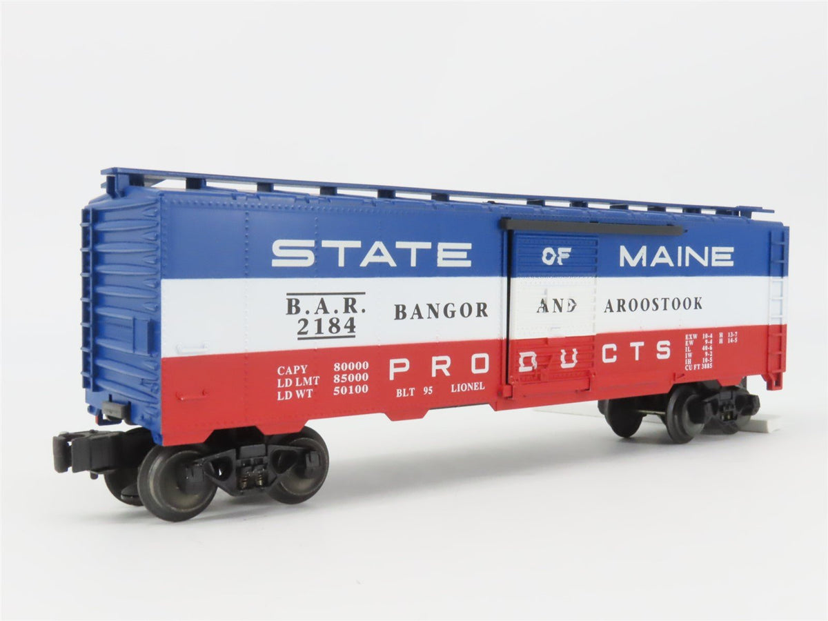 O Gauge 3-Rail Lionel 6-17218 BAR &quot;State of Maine&quot; 40&#39; Single Door Box Car #2184