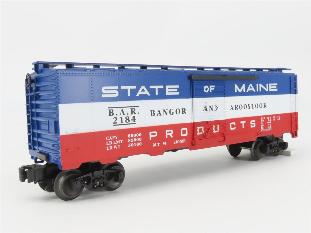 O Gauge 3-Rail Lionel 6-17218 BAR &quot;State of Maine&quot; 40&#39; Single Door Box Car #2184