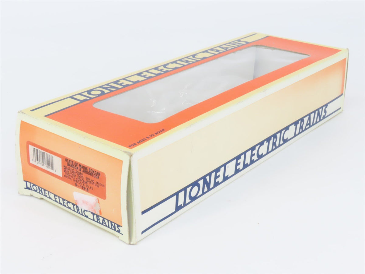 O Gauge 3-Rail Lionel 6-17218 BAR &quot;State of Maine&quot; 40&#39; Single Door Box Car #2184