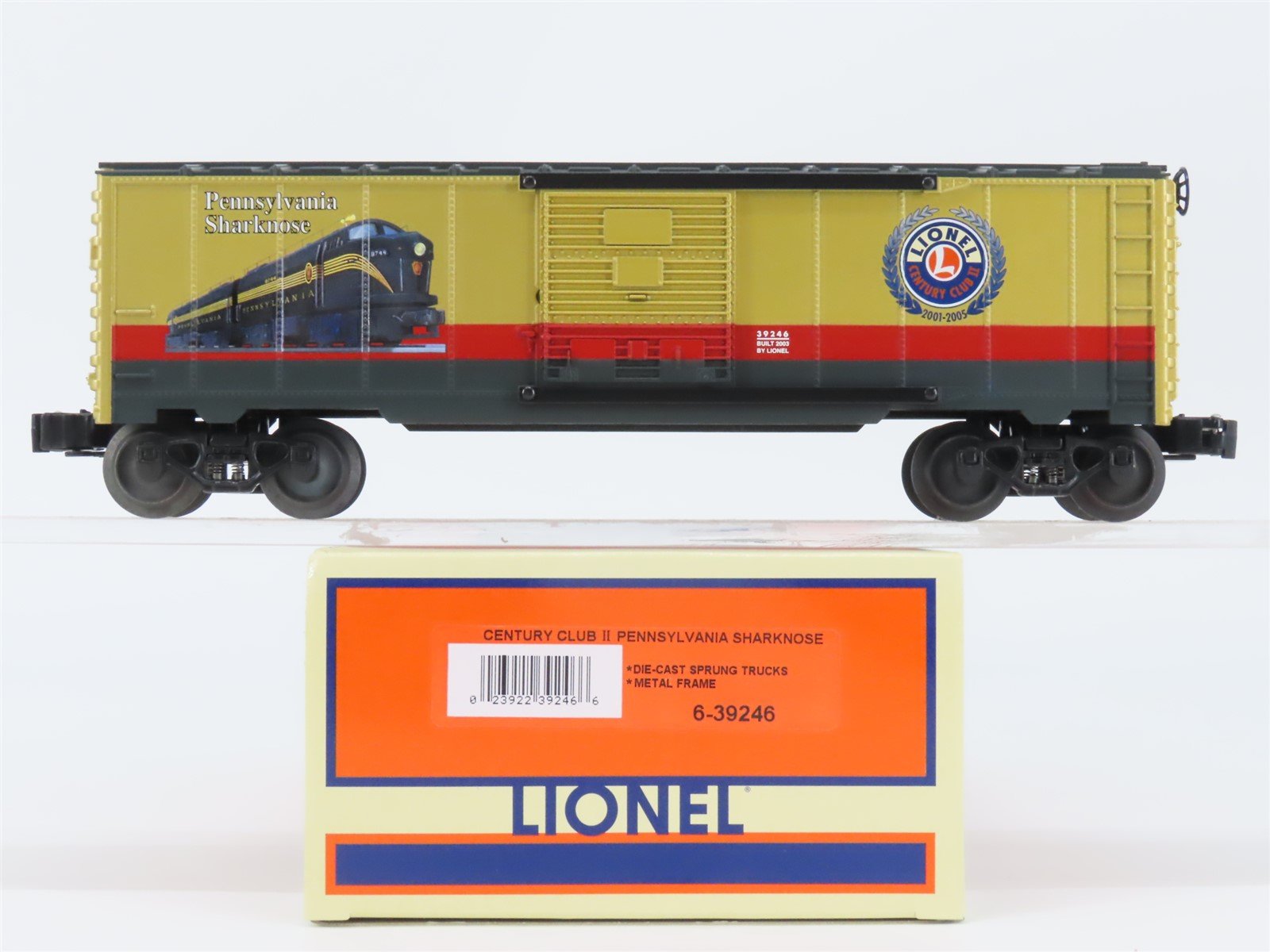 O Gauge 3-Rail Lionel 6-39246 Century Club II "PRR Sharknose" Box Car
