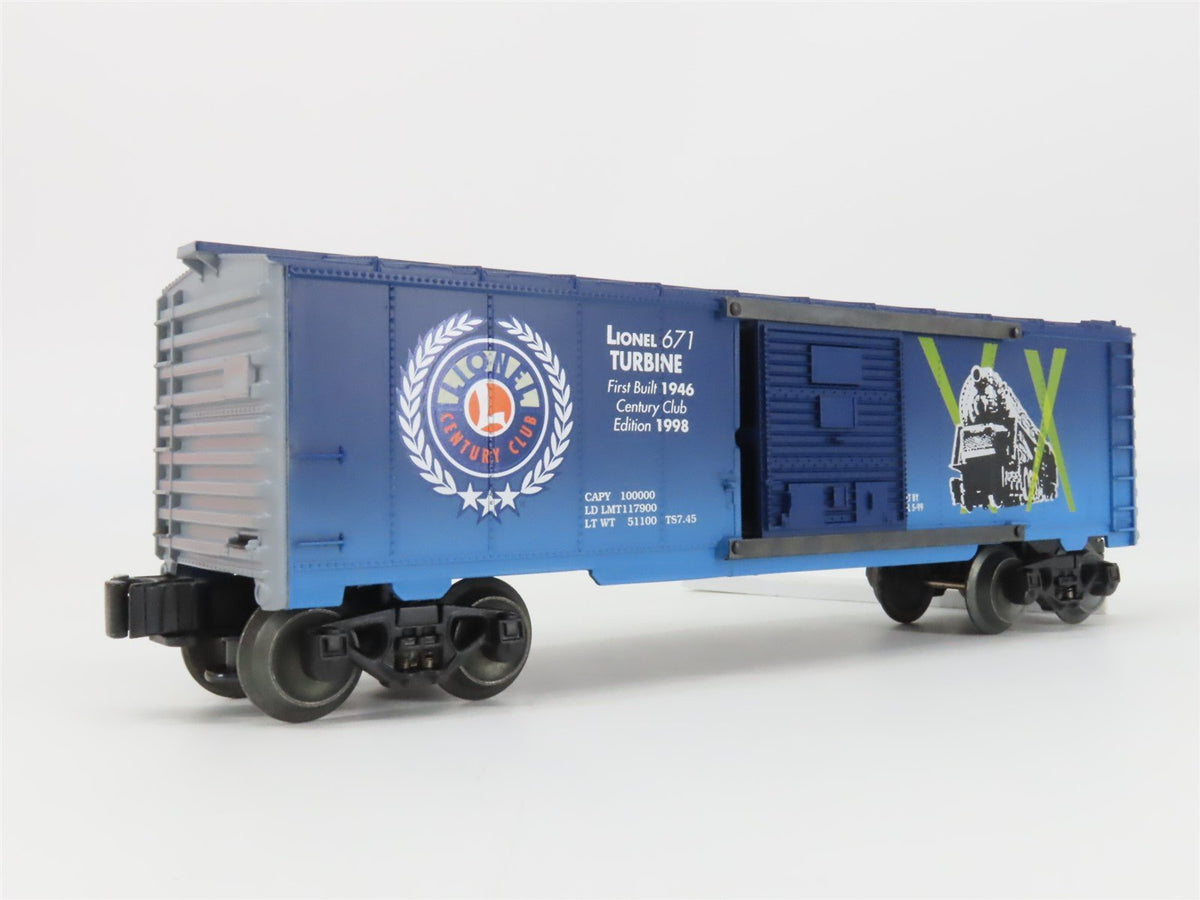 O Gauge 3-Rail Lionel 6-29228 Century Club &quot;671 PRR Turbine&quot; Box Car