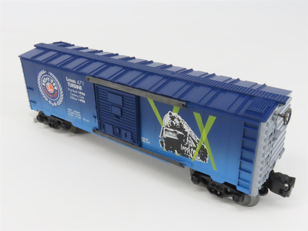 O Gauge 3-Rail Lionel 6-29228 Century Club &quot;671 PRR Turbine&quot; Box Car