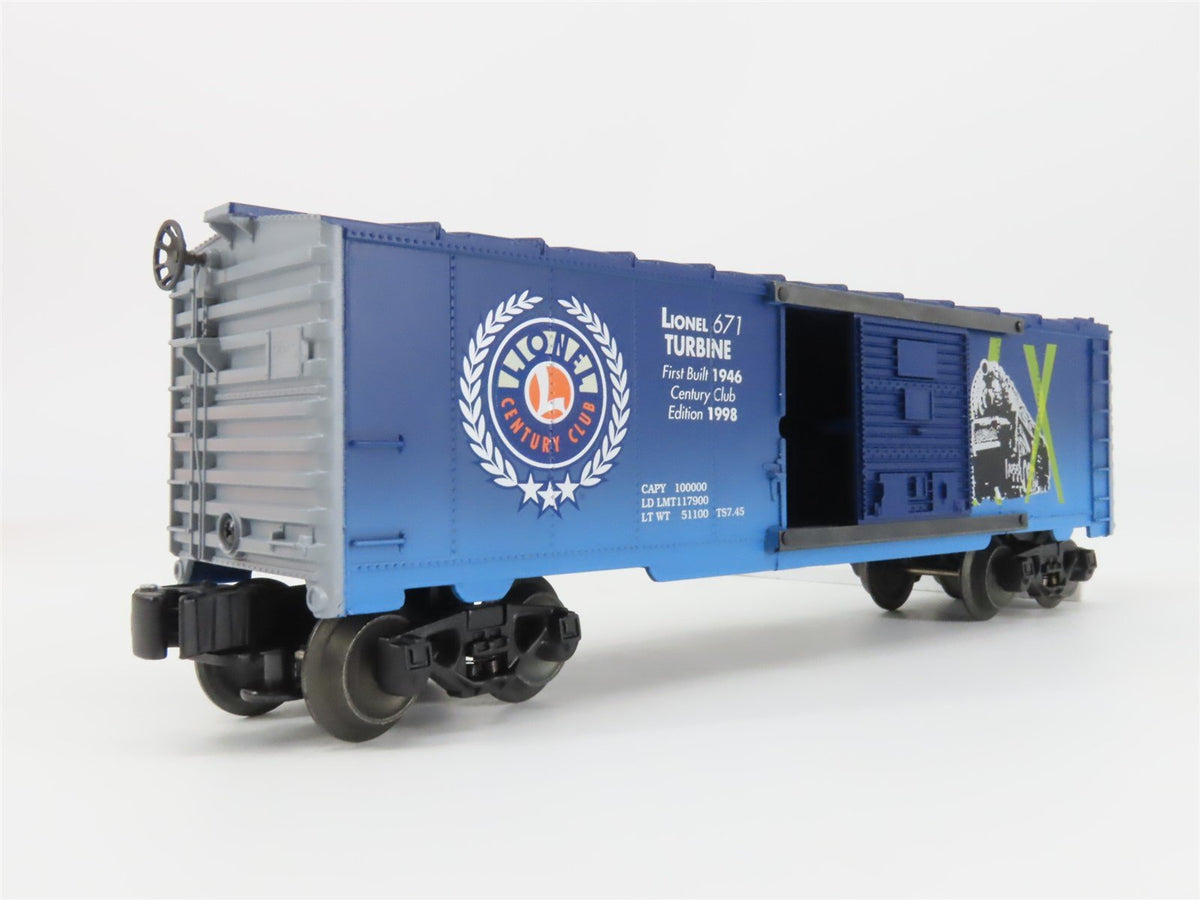 O Gauge 3-Rail Lionel 6-29228 Century Club &quot;671 PRR Turbine&quot; Box Car