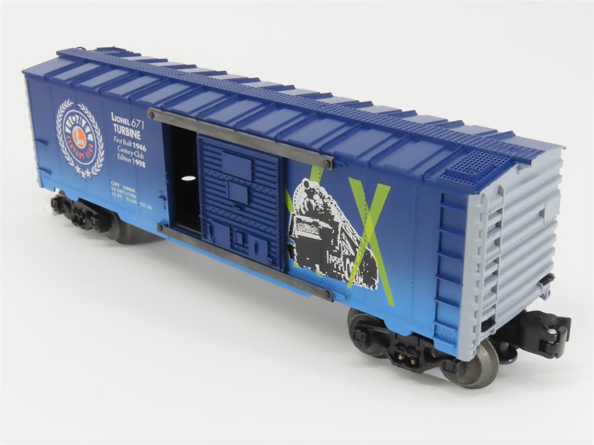 O Gauge 3-Rail Lionel 6-29228 Century Club &quot;671 PRR Turbine&quot; Box Car
