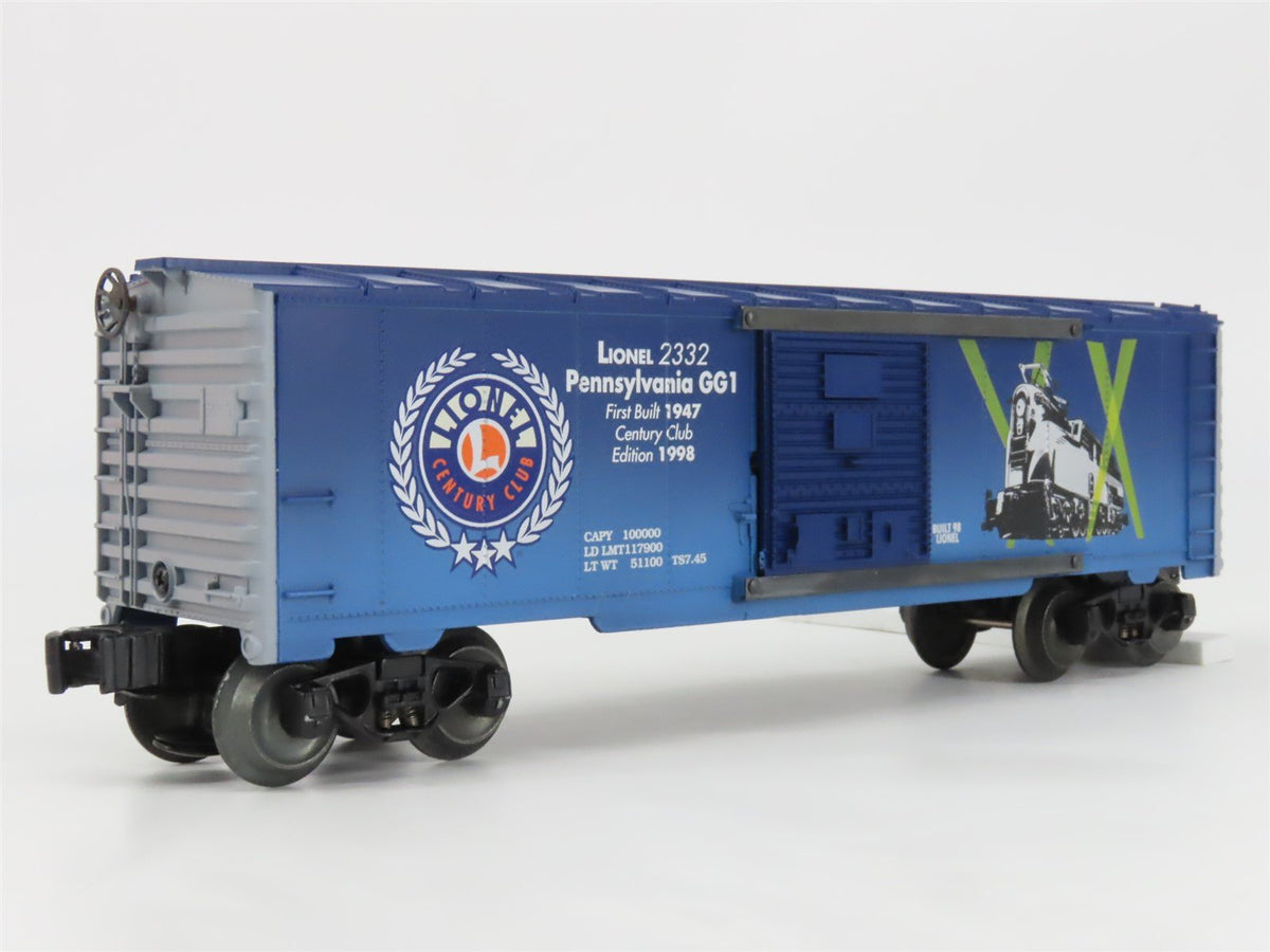 O Gauge 3-Rail Lionel 6-29227 Century Club &quot;2332 PRR GG1&quot; Box Car