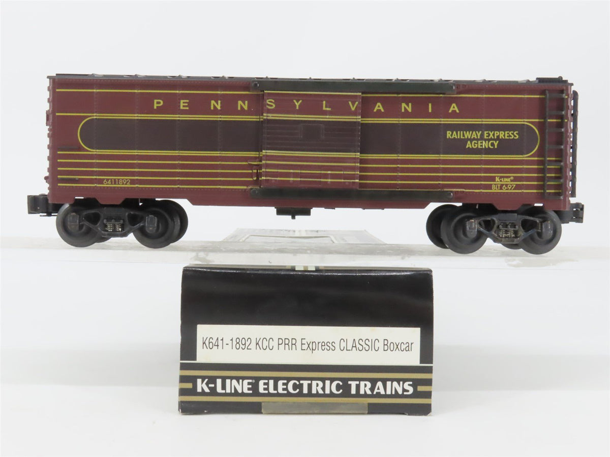 O27 Gauge 3-Rail K-Line K641-1892 PRR Pennsylvania REA Express Box Car #6411892