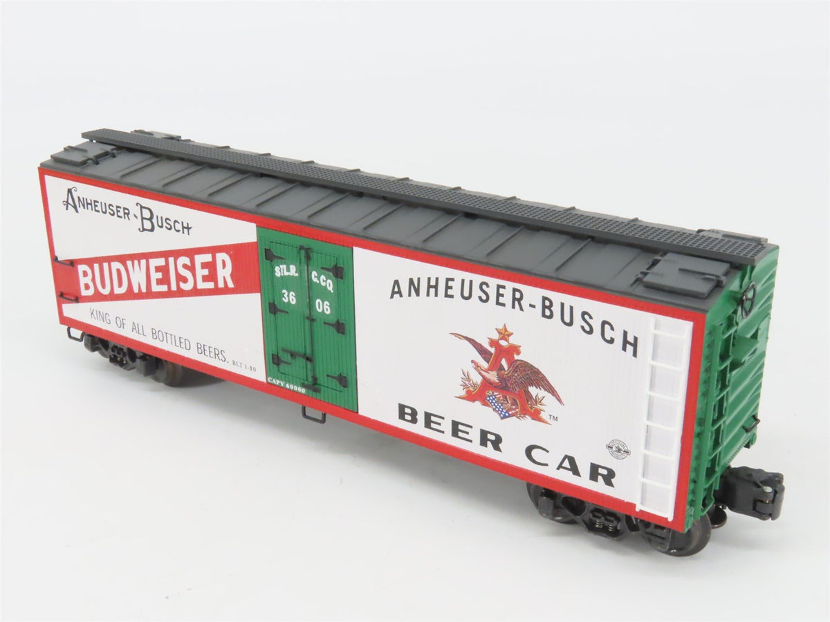 O Gauge 3-Rail K-Line K762-5604 Anheuser-Busch &quot;Budweiser Beer Car&quot; Reefer #3606