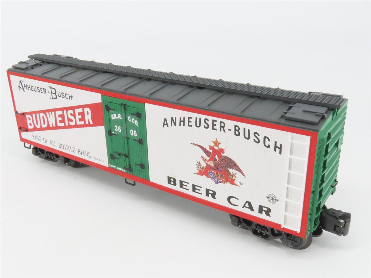 O Gauge 3-Rail K-Line K762-5604 Anheuser-Busch &quot;Budweiser Beer Car&quot; Reefer #3606