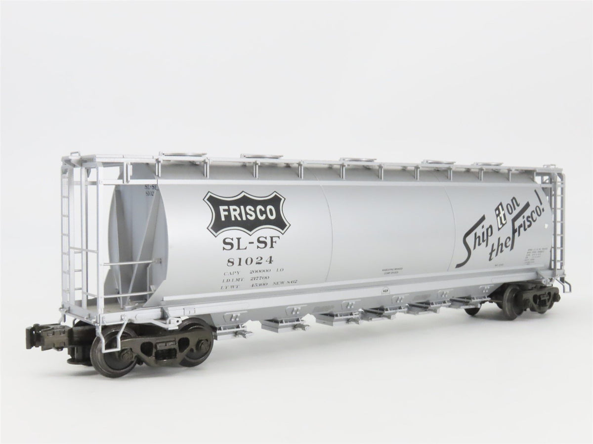 O Gauge 3-Rail Atlas 6333-2 SLSF Frisco ACF 6-Bay Cylindrical Hopper #81024