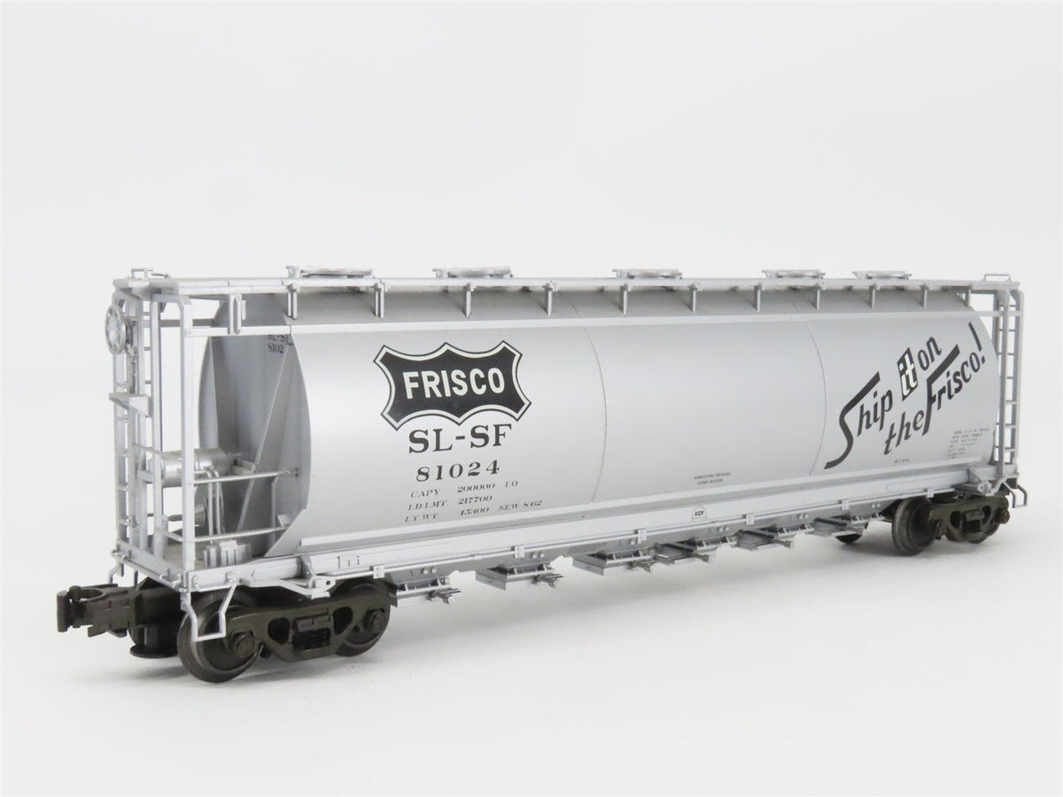 O Gauge 3-Rail Atlas 6333-2 SLSF Frisco ACF 6-Bay Cylindrical Hopper #81024