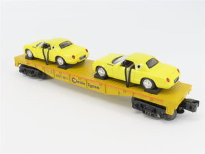 O27 Gauge 3-Rail MTH RailKing 30-76055 B&O Chessie Flat Car #8813 w/Ford T'Birds