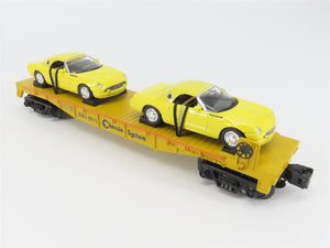 O27 Gauge 3-Rail MTH RailKing 30-76055 B&O Chessie Flat Car #8813 w/Ford T'Birds